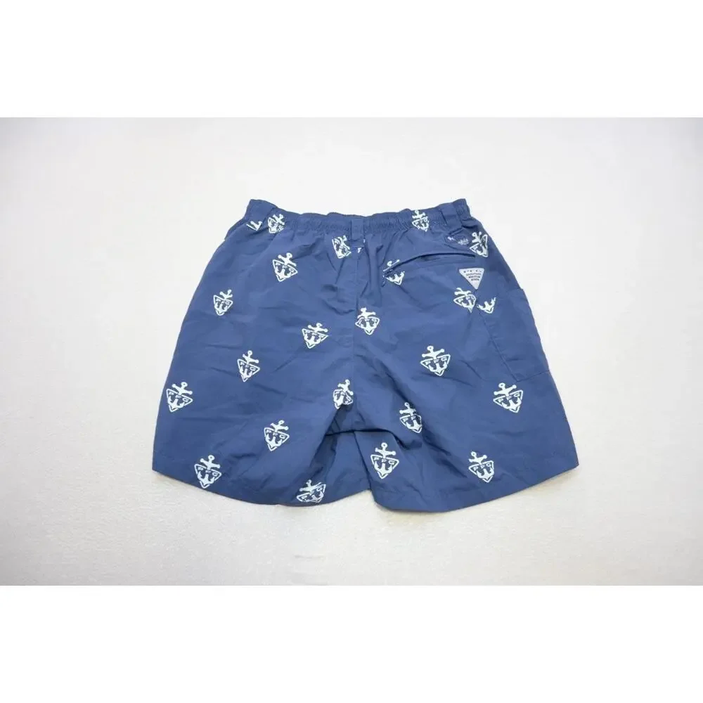 Columbia PFG Swim Trunks Omni-Shade Fishing Shorts Anchors 6